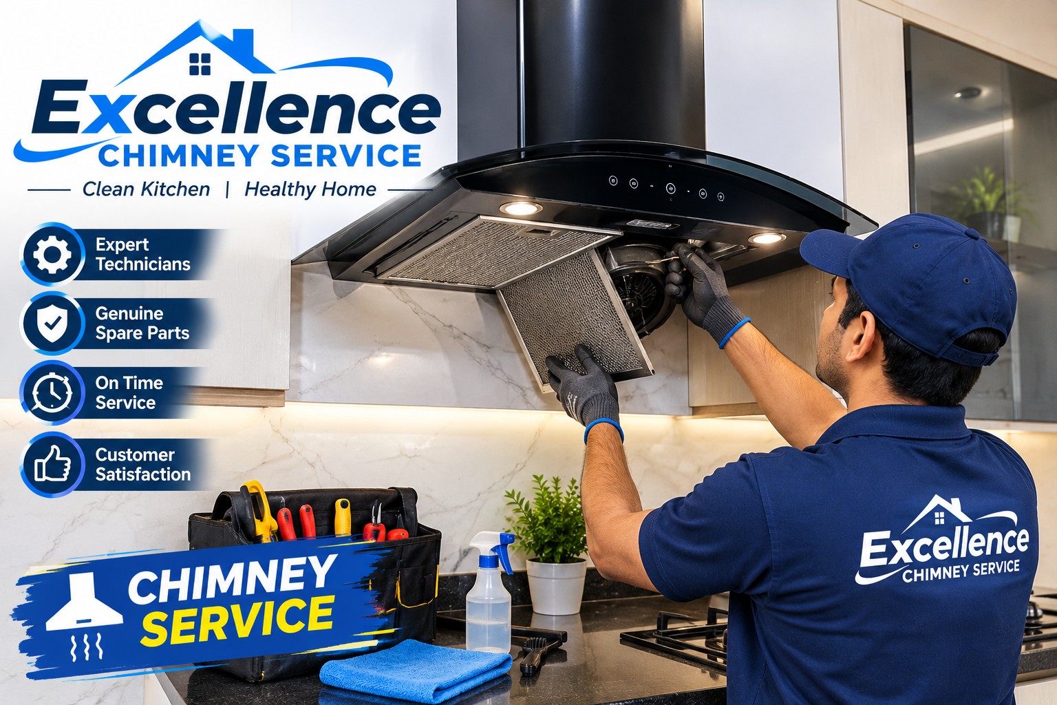 Kitchen chimney cleaning and repair
